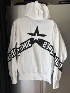 DIESEL ホワイト COSMIC BUZZ パーカー S