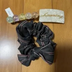 シュシュとバレッタ3点セットのサムネイル