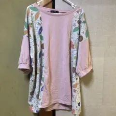雅結　柄ドルマンTシャツ