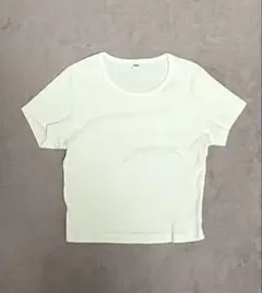 ホワイト クルーネック 半袖Tシャツ