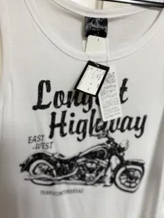 Longest Highway バイクデザイン タンクトップ LL 綿100%