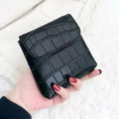 ブラック クロコダイル風 コインケース ミニポーチ