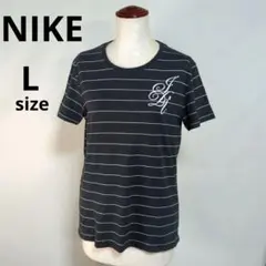 NIKE ボーダー半袖Tシャツ ネイビー Lサイズ ナイキ Just Do It