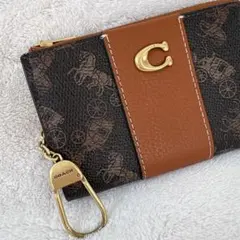 COACH コーチ 場所柄×C金具 コインケース 小銭入れ ブラウン