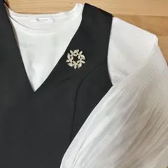 パール フラワー ブローチ コサージュ フォーマル 入学 卒業