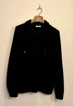 ユニクロ ラムニットジャケット ブラック XL