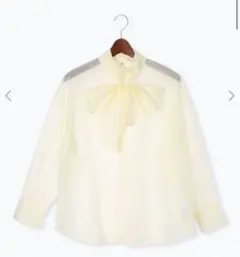 脱着ボウタイ前後マルチWAYシアーブラウス