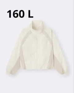 美品　160 GU GIRLSナイロンカラーブロックブルゾンJR