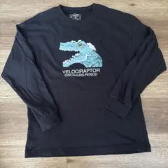 GLOBAL WORK 恐竜 スパンコール 長袖Tシャツ 130