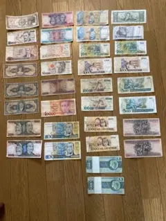 希少 ブラジル旧紙幣 大量セット 古銭 コレクション 34枚 希少 ブラジル旧紙幣 大量セット 古銭 コレクション 34枚 レアな