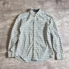 エルエルビーン 長袖シャツ M チェック グリーン ストレッチ 送料無料