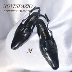 NOVESPAZIO／ブラック ミュール パンプス スリングバックMサイズ