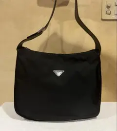 PRADA　ナイロンレザー 　ワンショルダーバッグ 黒