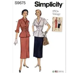 Simplicity S9675 ヴィンテージ 50年代 セットアップ 型紙