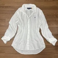 ラルフローレン リネンシャツ 白 現行QR 25ss CLASSIC FIT Lのサムネイル