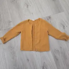 H&M キッズ ニットカーディガン マスタード 92cm