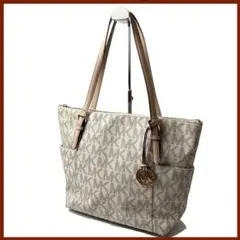 マイケルコース　ショルダー トートバッグ A4 アイボリー×ホワイト 通勤通学