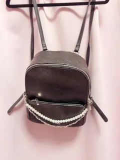 NOEMIE ノエミー モノグラムエンボスリュック ビジュー パール 