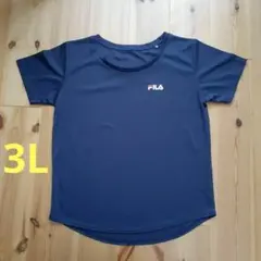 FILA メッシュ ティーシャツ 速乾 3L ネイビー レディースのサムネイル