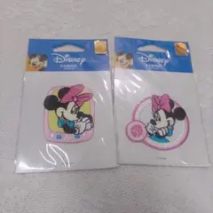 新品　ミニーマウス　刺繍ワッペン　セット