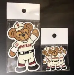 早稲田実業学校　クマステッカー 大&小 シールセット 高校野球