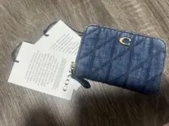 新品　COACH コーチ　コインケース　デニム　キルティングのサムネイル