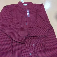 GAP ギンガムチェック 長袖シャツ レッド L