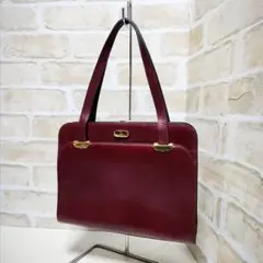 ★Old Dior【ディオール】カーフレザー ハンドバッグ ボルドー 希少