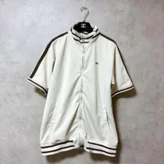 【希少】VANS 半袖 トラックジャケット L アイボリー 茶 Y2K ジャージのサムネイル