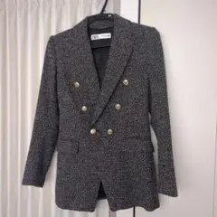 ZARA ダブルブレスト テーラードジャケット XS