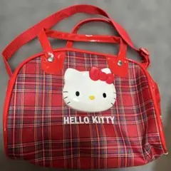 レア　サンリオ　ハローキティ　HELLO KITTY チェック柄バッグ