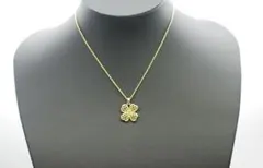 イヴサンローラン YSL ヴィンテージ ネックレス クローバーモチーフゴールド系