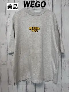 【美品】WEGOメンズ Tシャツ グレー 半袖Мサイズのサムネイル