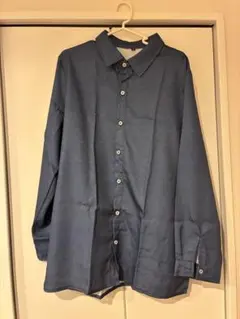 【未使用】メンズ 長袖シャツ シャツ 青 ネイビー XXL 大きいサイズ
