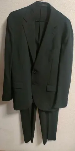 洋服の青山ビジネススーツ 清涼型 ブラック みんなのスーツLサイズ　洗濯可のサムネイル