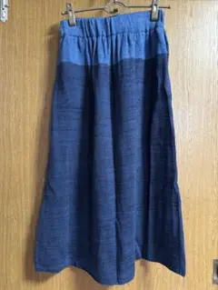 Vlas Blommeダークブルー ロングスカート F