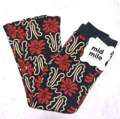しまむら むくぞー midmile 花柄パンツ ダークグレー 120