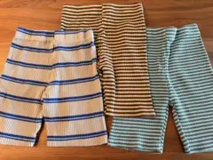韓国子供服　リブハーフパンツ 3点セット