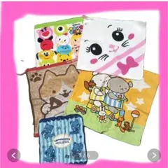 値下げ！子供用タオル5枚セット キャラクター柄