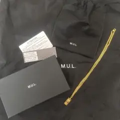 M.U.L レザーチェーンラリエットネックレス マットグレー今月末迄の 