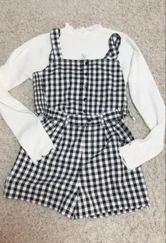 レピピマリオ セットアップチェックショートパンツニットS150ラブトキシック 黒