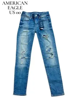 新品タグ付AMERICAN EAGLEダメージデニムShortスキニー ジーンズ