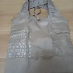 ベージュ ハンドル付きエコバッグ