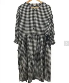 Samansa Mos2 チェック柄長袖シャツワンピース