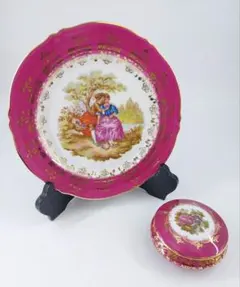 LIMOGES CASTEL リモージュ 19cmプレート&小物入のサムネイル