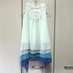캐서린 코티지 민소매 원피스 하늘색 그라데이션