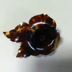 べっ甲 鼈甲バラデザインブローチ