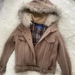 バーバリーブルーレーベル ファー付　ショート　ジャケット 38