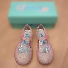 【17cm】ピンク キラキラ サンダル