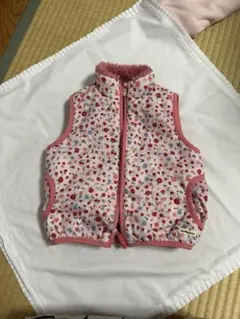 花柄フリースベスト 95cm未満